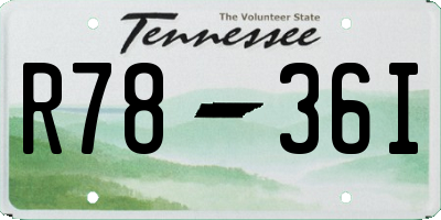 TN license plate R7836I