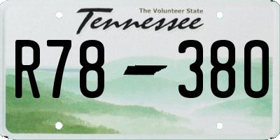 TN license plate R7838O