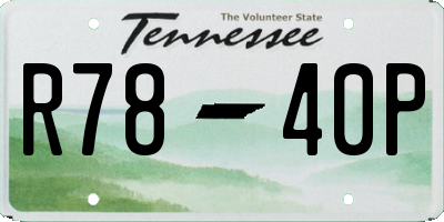 TN license plate R7840P