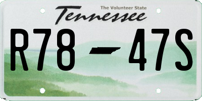 TN license plate R7847S