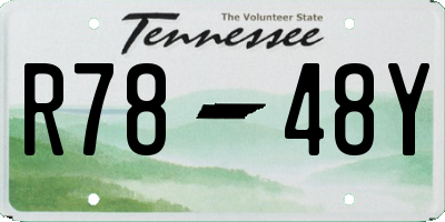 TN license plate R7848Y