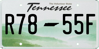 TN license plate R7855F