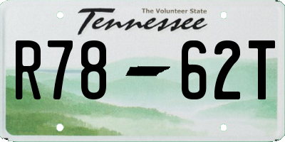 TN license plate R7862T