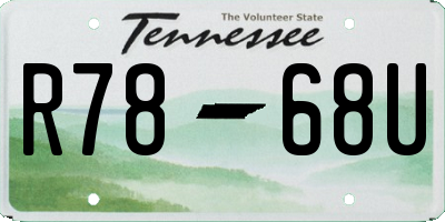 TN license plate R7868U
