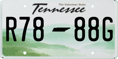 TN license plate R7888G