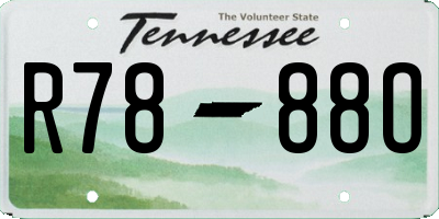 TN license plate R7888O