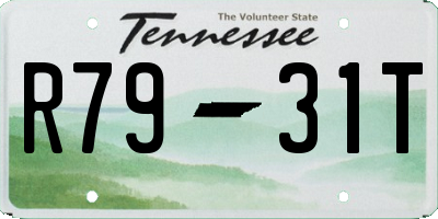 TN license plate R7931T
