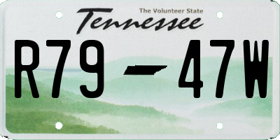 TN license plate R7947W