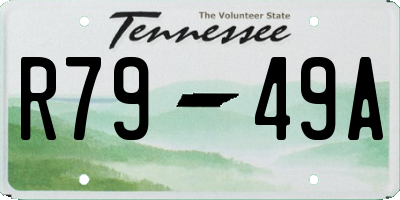 TN license plate R7949A