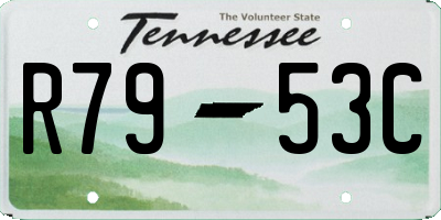 TN license plate R7953C