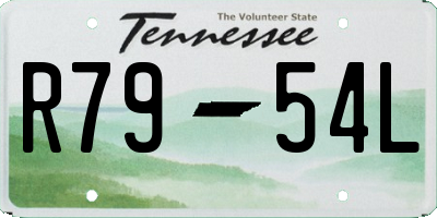TN license plate R7954L