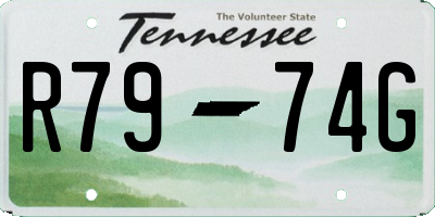 TN license plate R7974G