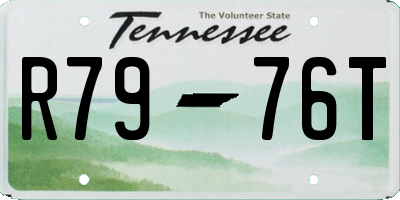TN license plate R7976T