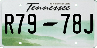 TN license plate R7978J