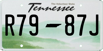 TN license plate R7987J