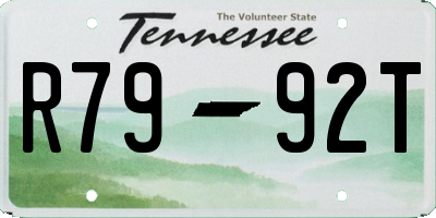 TN license plate R7992T