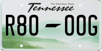 TN license plate R8000G