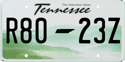 TN license plate R8023Z