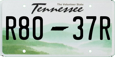 TN license plate R8037R