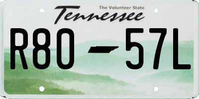 TN license plate R8057L