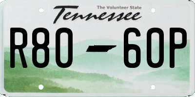 TN license plate R8060P