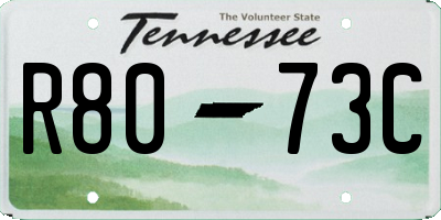 TN license plate R8073C