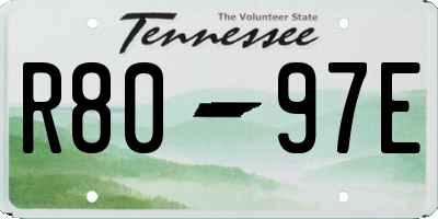 TN license plate R8097E