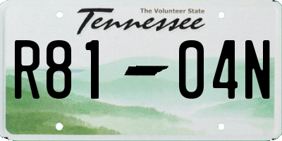 TN license plate R8104N