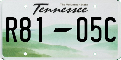 TN license plate R8105C