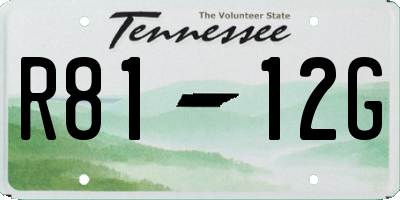 TN license plate R8112G