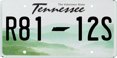 TN license plate R8112S