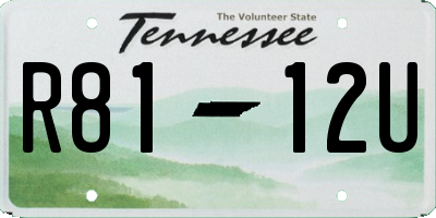 TN license plate R8112U