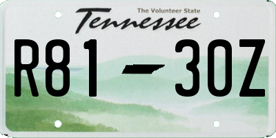TN license plate R8130Z