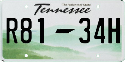 TN license plate R8134H