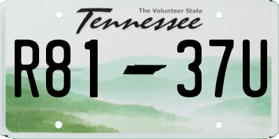 TN license plate R8137U