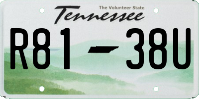 TN license plate R8138U