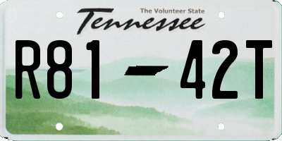 TN license plate R8142T