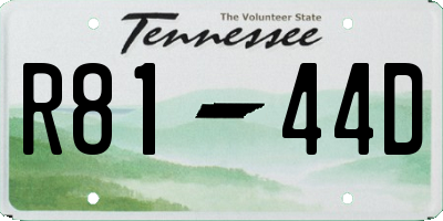 TN license plate R8144D