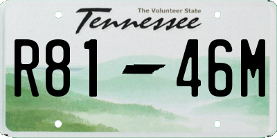 TN license plate R8146M