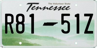 TN license plate R8151Z