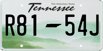 TN license plate R8154J