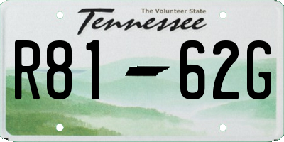 TN license plate R8162G