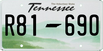 TN license plate R8169O