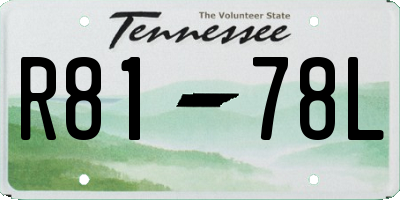 TN license plate R8178L