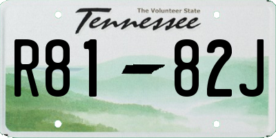 TN license plate R8182J