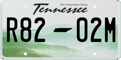 TN license plate R8202M