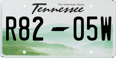 TN license plate R8205W
