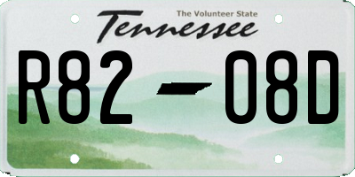 TN license plate R8208D