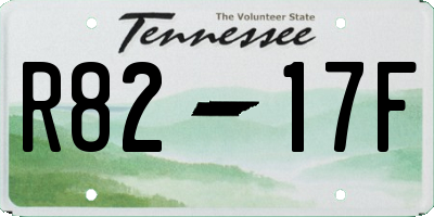 TN license plate R8217F