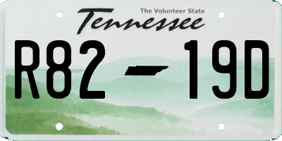 TN license plate R8219D